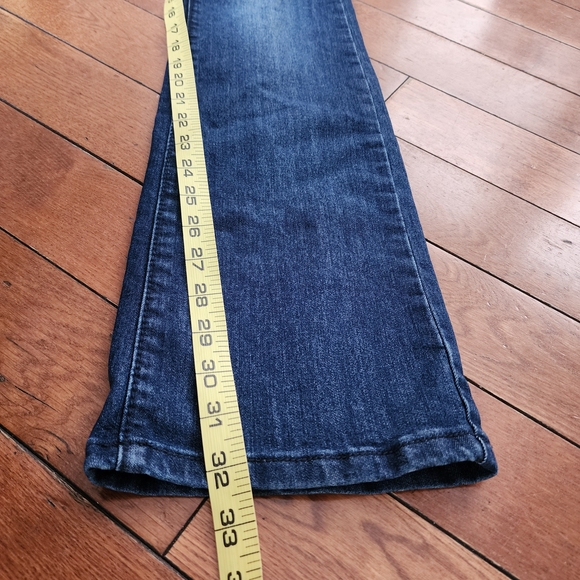 Y2K Clash Jeans USA Embellished Flare Blue Denim Sz 1 / XS McBling 2000s Grunge - Picture 7 of 12